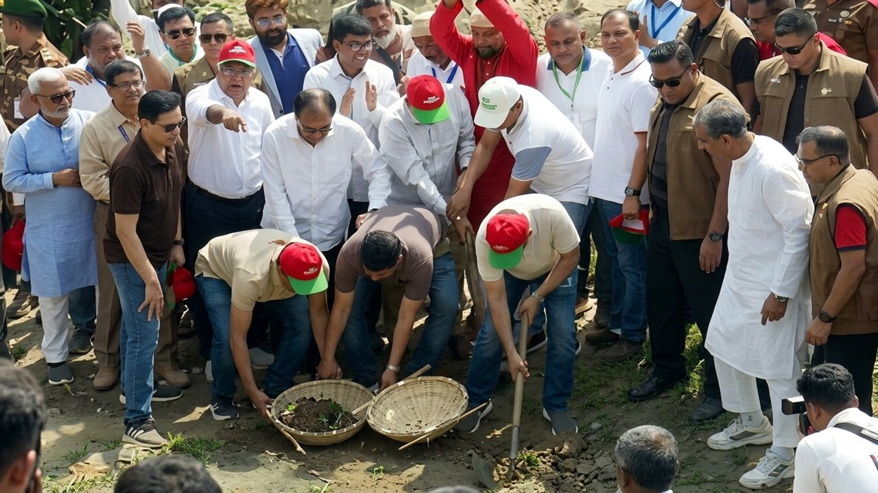 দিনাজপুরে খাল খনন কর্মসূচির উদ্বোধন করলেন প্রধানমন্ত্রী